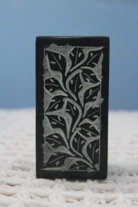 Carved Black Marble Pen Stand