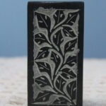 Carved Black Marble Pen Stand